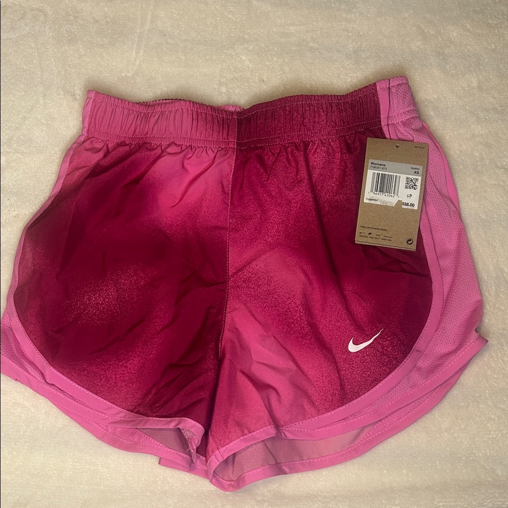 NWT Nike Women's Dri Fit Tempo Pink Ombre Running Shorts Athletic Training XS